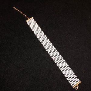 Rainbow rhinestone choker